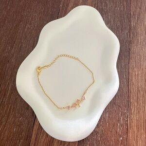 14K Gold Plated Butterfly Charm Bracelet Dainty Adjustable Y2K Coquette Trendy